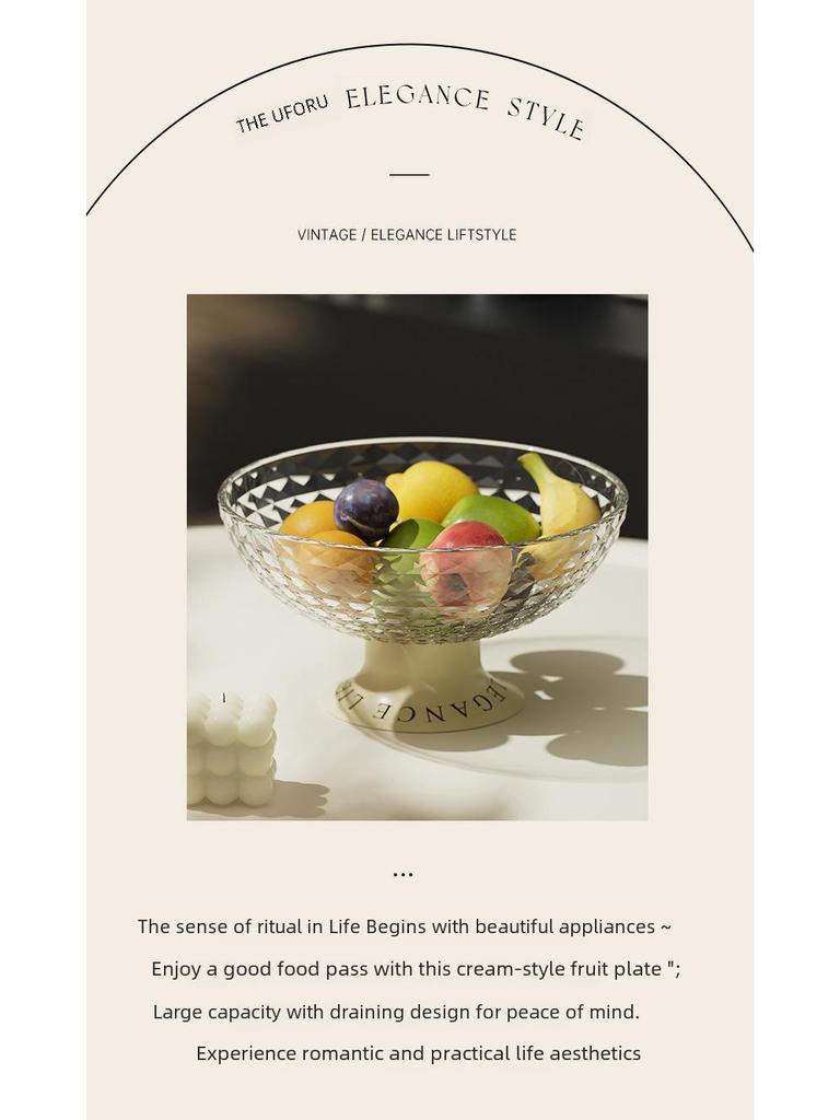 Элегантный роскошный поднос для фруктов и закусок для гостиной или журнального столика