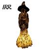 Glowing Bone Sculpture Skeleton Witch Resin Figurine, Halloween Gothic Skull Statue, Spooky Realistic Texture Fantasy Ornament for Desk,
