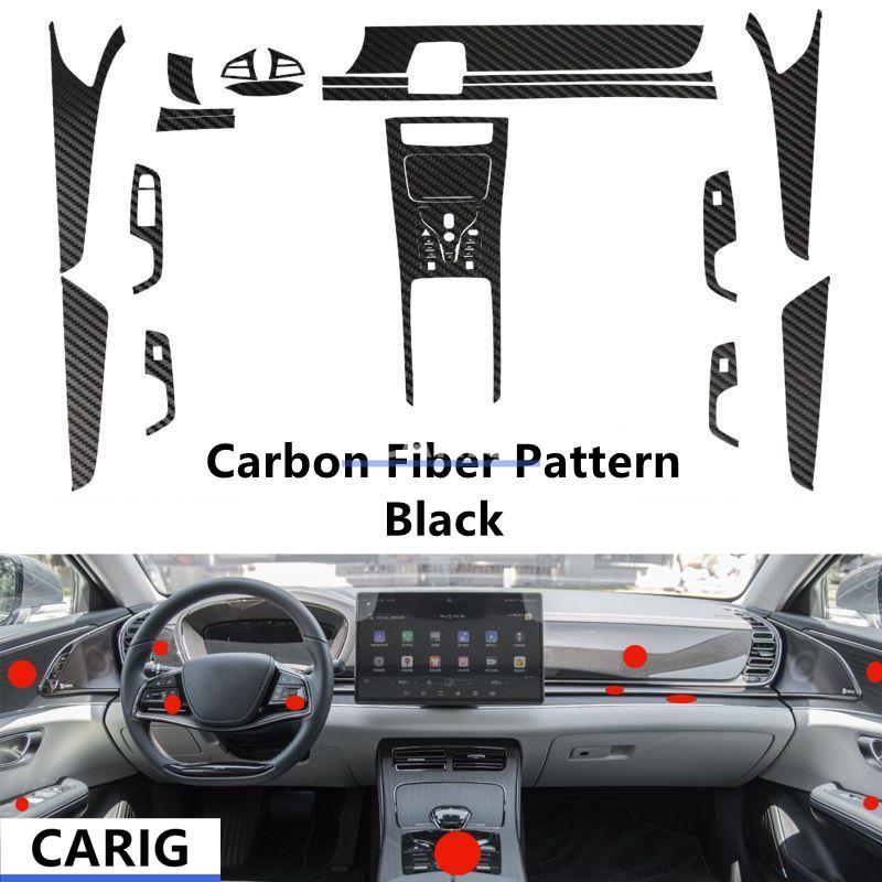 For BYD HAN 20-25 Interior Carbon Fiber Pattern Sticker Protective Film Modification Accessories Refit