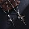 Hip Hop Nail Rose Necklace Zinc Zinc Alloy Cross Pendant Necklace Personality   Party