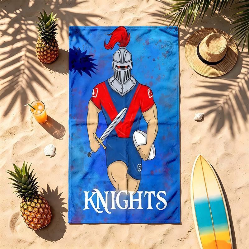 Newcastle Knights (1) Theme Beach Towel Sand Resistant Soft And Comfortable Suitable For The Pool Camping Yoga And Diving A Travel Essential