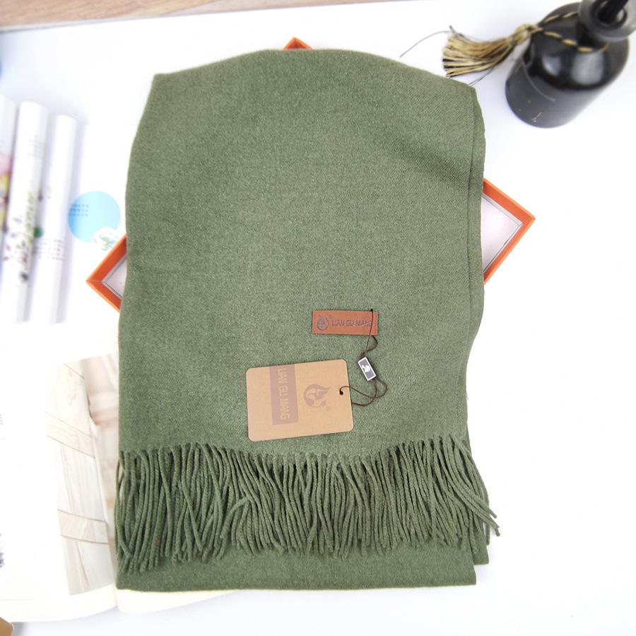 Women's winter solid color bright red scarf, plush, soft, thickened shawl, faux cashmere, warm neck warmer, trendy