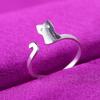 Fashion 925 Sterling Silver Star Cat Geometric Rings for Women Wedding Jewelry Adjustable Rings Anillos Jz548