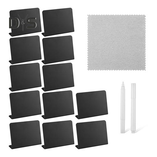 12 шт. маленькие доски для записей, еда, шведский стол, многоразовые мини-доски для мела с белой ручкой, мини-бирки для мела