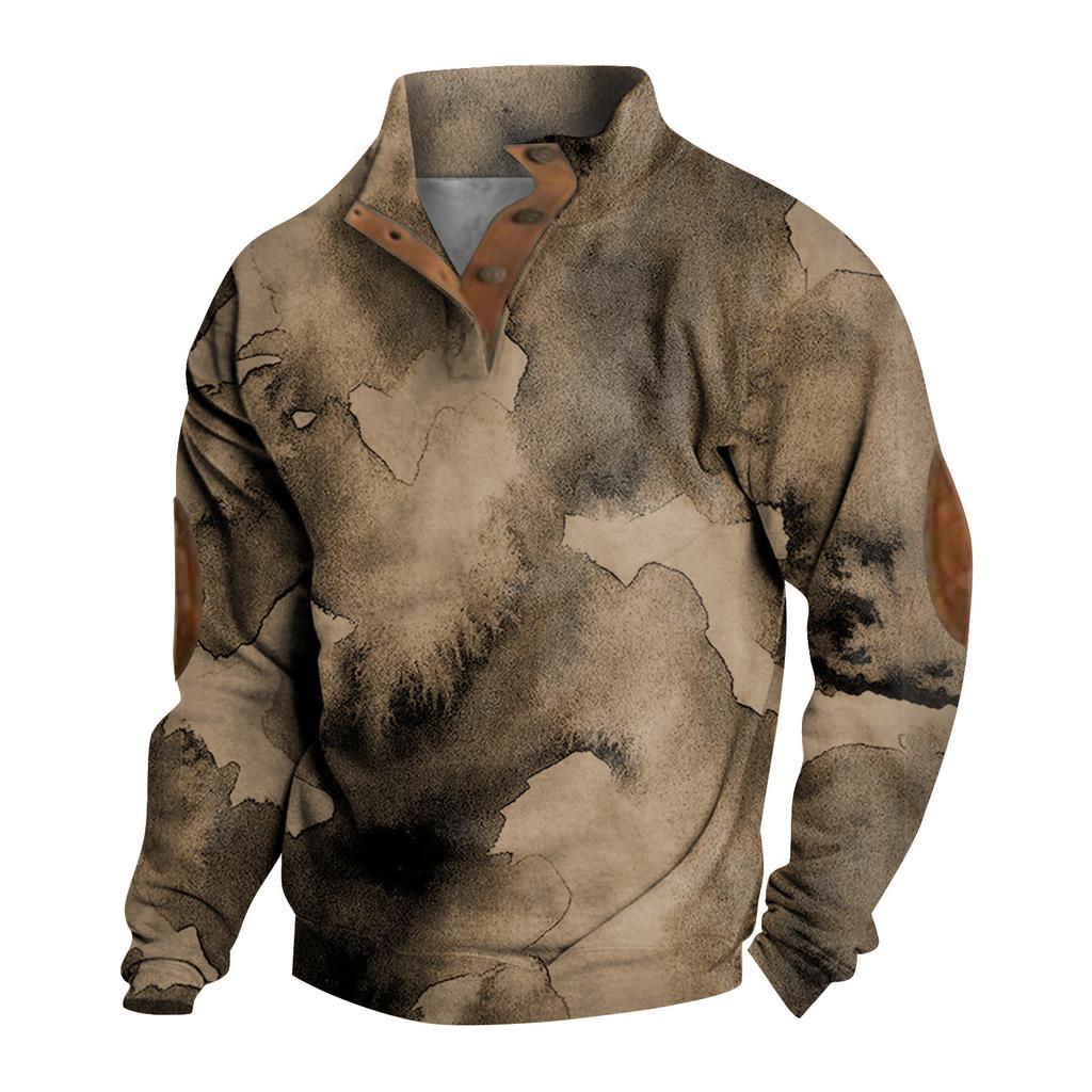 Мужская толстовка с воротником-стойкой на открытом воздухе, повседневные свитера, топы