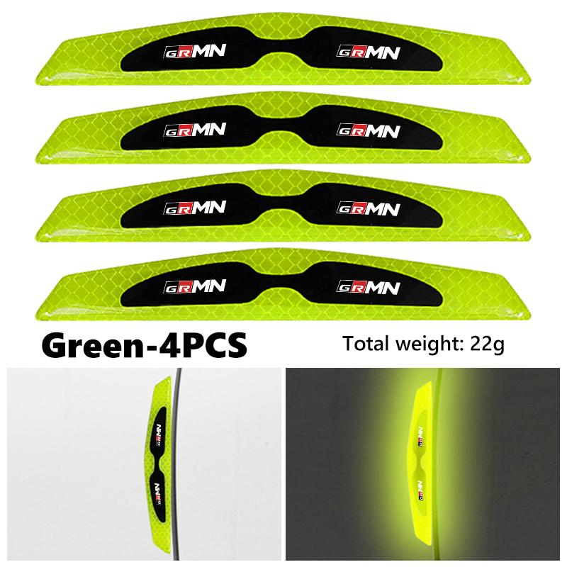 MZD1  4pcs Reflective Car Door Edge Protector Sticker Anti Collision Anti-scratch Strip For Toyota chr Corolla Camry rav4 Yaris GR