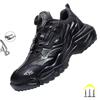 Новые технологии Mecha Safety Work Shoes Высококачественный дизайн Swivel Button Tie Дышащие Неразрушимые Мужские Противоударные Ботинки