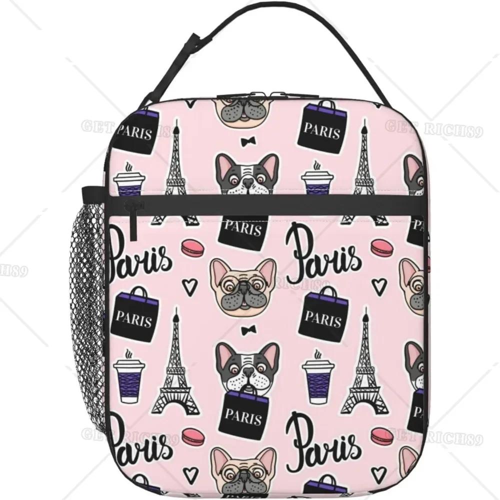 Tower I Love You Изолированная сумка для обеда, забавная многоразовая портативная сумка для еды для женщин и мужчин для офисных поездок