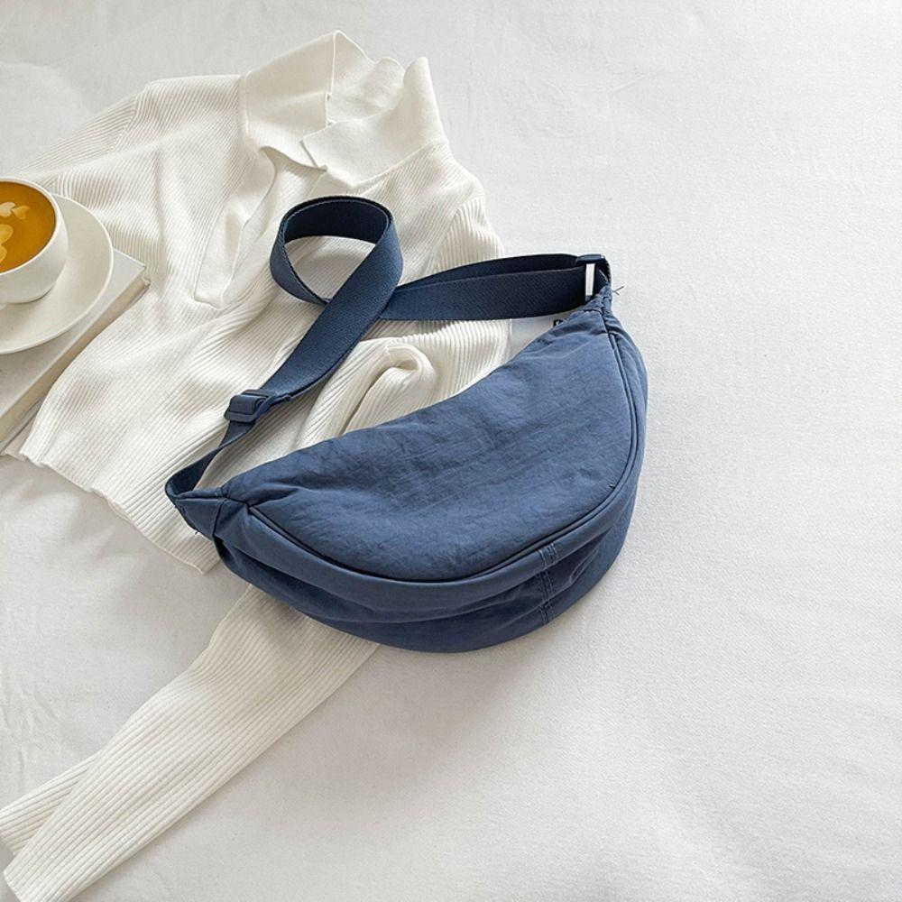 Nylon Hobos Crossbody Bag Handbag Half-moon Bag Casual Canvas Dumpling Bag  Girls