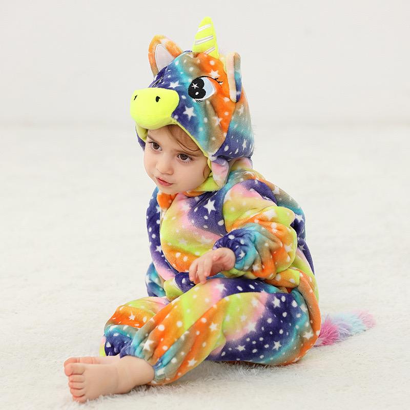 Baby Clothing Shark Dinosaur Onesies Animal Hooded Winter Baby Pajamas Kids Sleepwear Baby Pyjamas