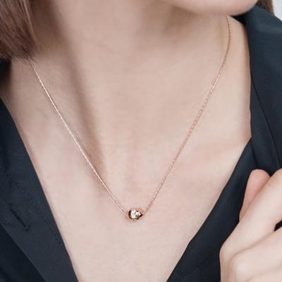 ELLE Jewelry Ожерелье-пуля с яркими кубическими цирконами ELBRNN213