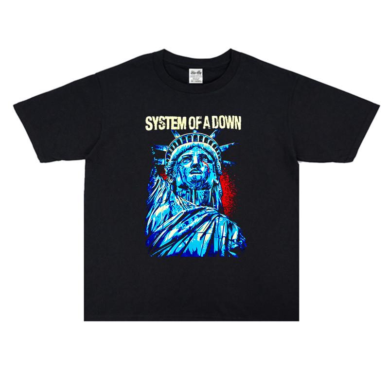 Футболка System of A Down Band, мягкая хлопковая футболка высокого качества, мужская футболка с мультяшным принтом, мужские футболки в уличном стиле с рок-музыкой