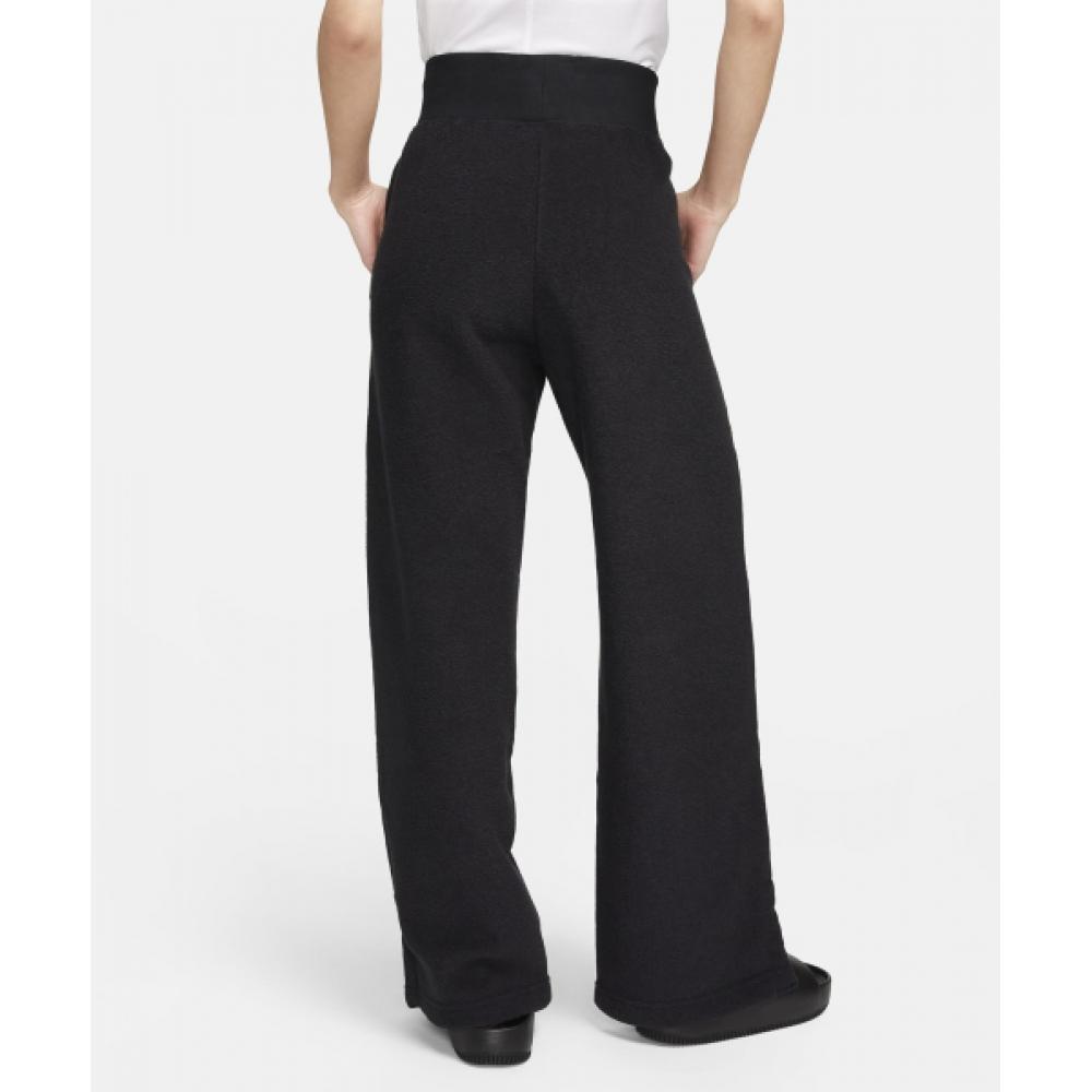 Nike Уютные флисовые брюки SportsWear Phoenix Plush с высокой талией и широкими штанинами, черные, распродажа Fn3623 010