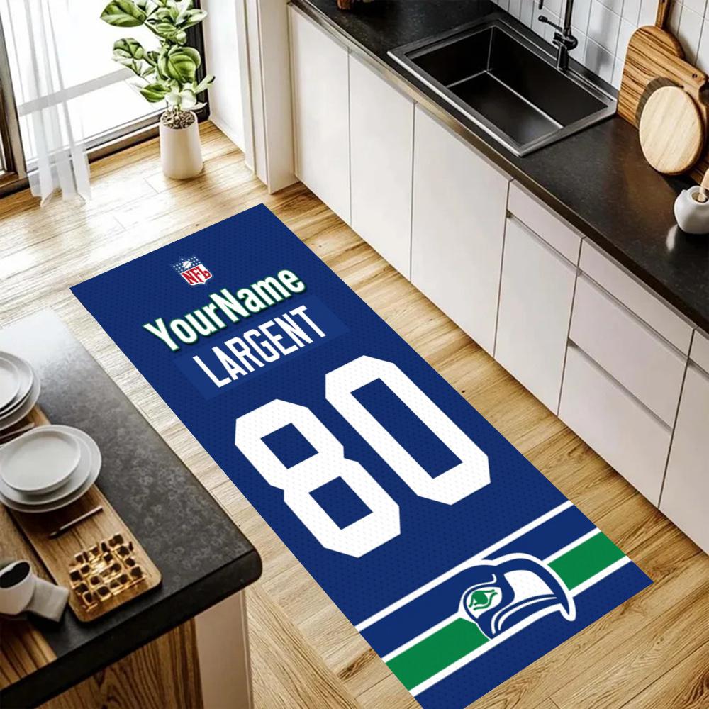 Seattle Seahawks Customize Your Name Kitchen Rug Runner Rug Laundry Mat Hallway Entryway The Best Gift Choice