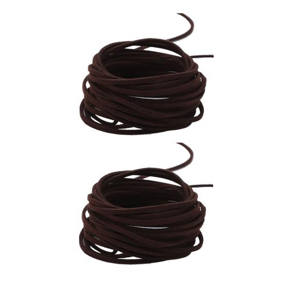 2 шт. бархатной веревки длиной 4 м и шириной 3 мм бархатный шнур для самостоятельного изготовления шнурков для обуви, изготовления ювелирных изделий, ремешков, ожерелий, браслетов, плетеных веревок