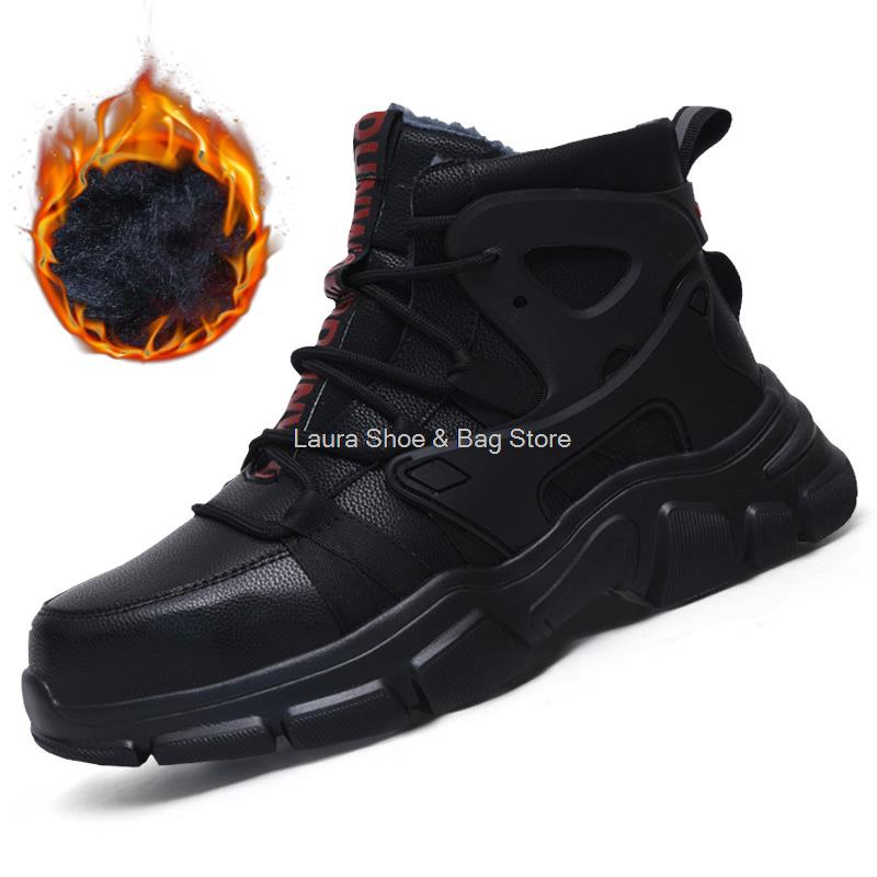 Модные рабочие защитные ботинки, мужские туфли со стальным носком, противоударные, высокие дышащие рабочие кроссовки, мужская промышленная защитная обувь, защитная обувь