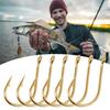 100 шт./кор. металлический рыболовный крючок 3-12# 10 размеров, прочный крючок с зазубринами для ловли пресноводного, соленого окуня, форели, судака, аксессуары для рыбалки