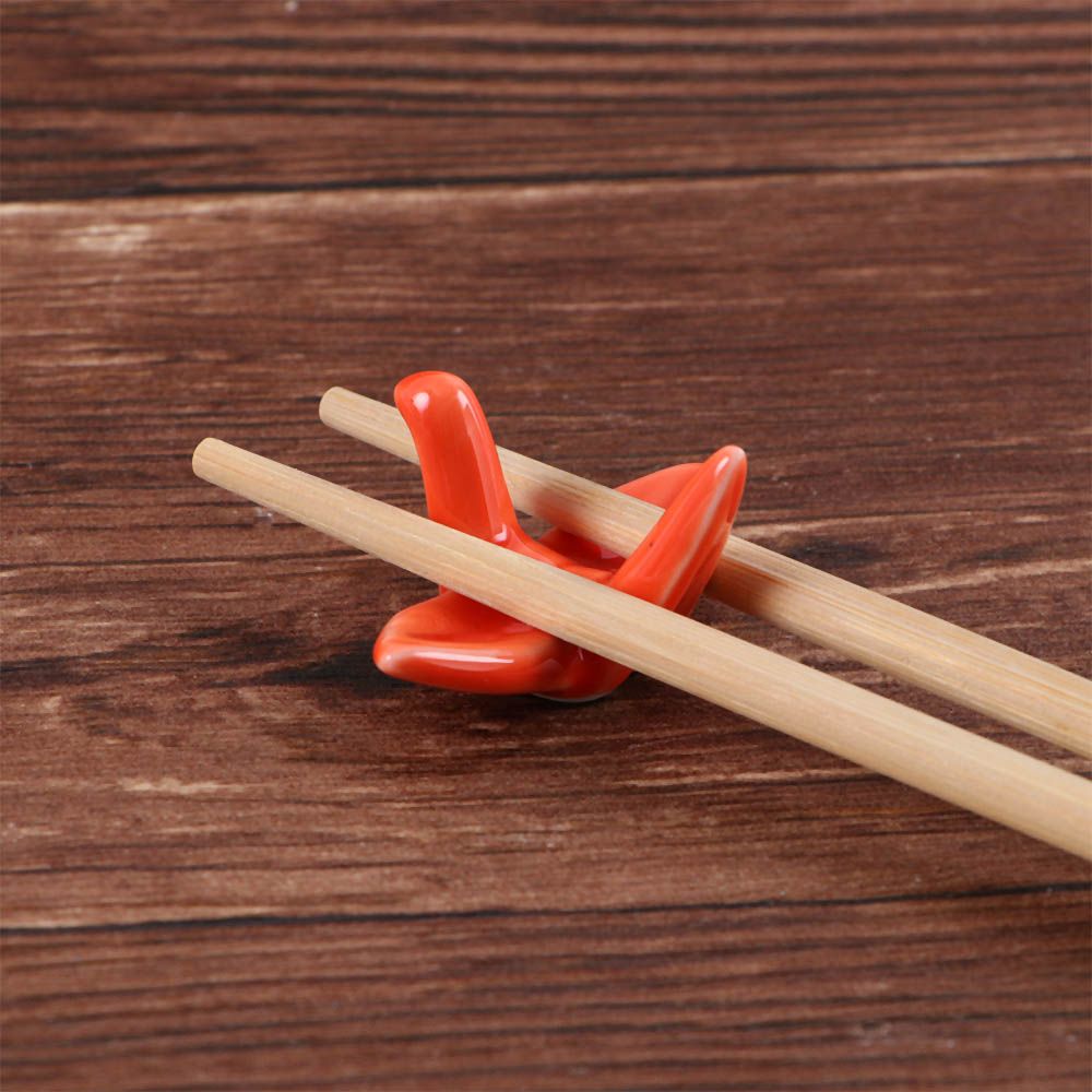 Paper crane Cute Kitchen Tools Ceramic Rest Chopsticks Stand Tableware Chopsticks Holder Chopsticks Spoon Rack