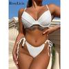 Wrinkled Underwired Brazilian Bikini Female Swimsuit Women Swimwear Two-pieces Bikini Set Bather Bathing Suit Swim Lady