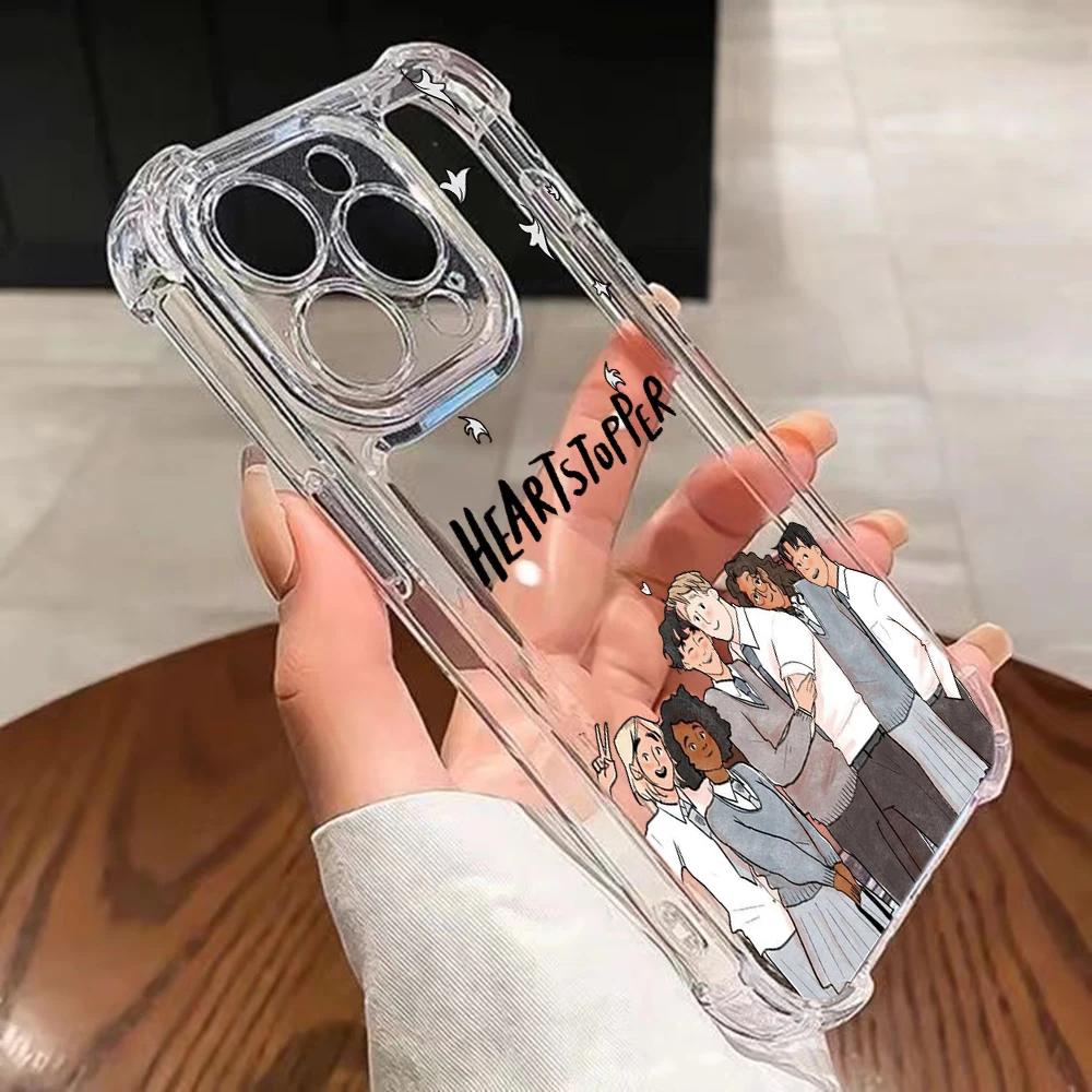 Heartstopper Phone Case For iPhone 16 15 14 13 12 11 Mini Pro Max X XR XSMax 7 8 Plus Anti Fall Transparent Cover