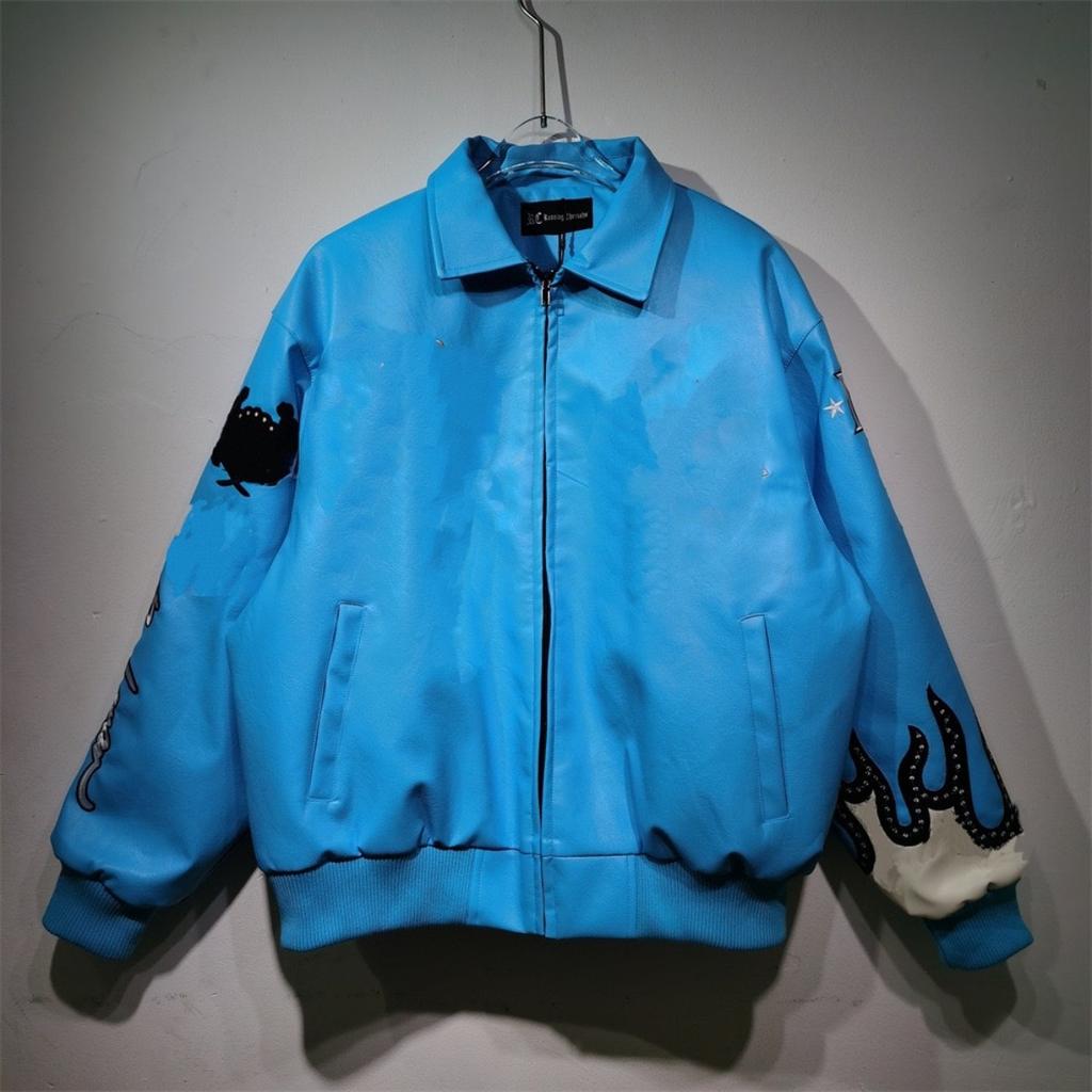 Heavy Duty Rhinestone PU Leather Jacket Motorcycle Style Cotton Lined Unisex Stand Collar Trendy Streetwear Biker Coat