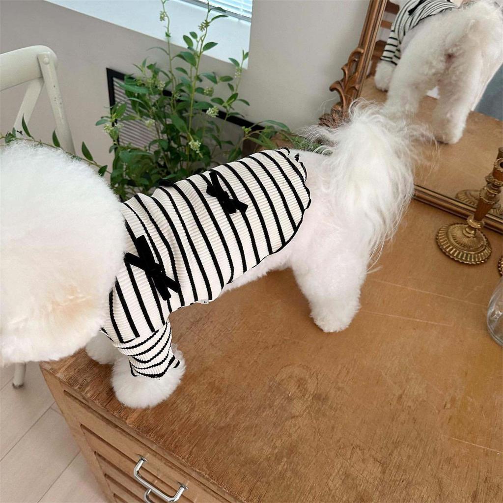 Puppy Dress Skirt Cats Beach Skirt Bowknot T-shirt Dress Beach Puppy Dog and Cats Princess Holiday Wedding
