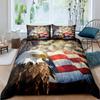 Eagle Duvet Cover Set Wild Animal Pattern Polyester Comforter Cover King Queen Full Twin Size For Kids Teens Adults Bedding Set