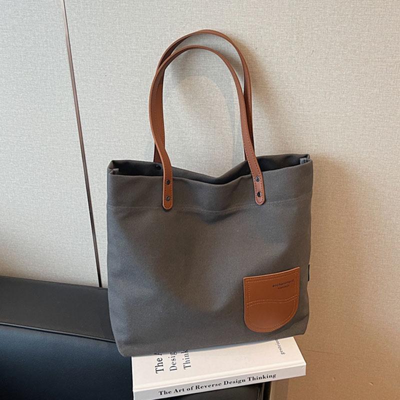 Вместительная сумка-тоут, простая и легкая наплечная сумка, женская осенняя новая повседневная наплечная сумка