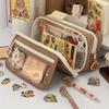 Pen Case,large Capacity,dirt Resistant,multifunctional Stationery Storage Bag,makeup Bag,9-layer Simple,cute,and Fresh Capybara