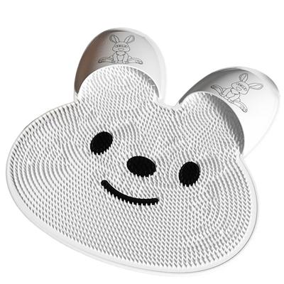 Коврик для мытья ног в форме кролика Мягкая силиконовая щетина Отшелушивающая боль в ногах Успокаивающее удаление омертвевшей кожи Нескользящая присоска Коврик для массажа ног в ванной комнате