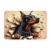 Doberman Dog Anti-slip Doormat Floor Mat Absorbent Mat Carpet Rug for Kitchen Entrance Home Balcony Footpad Mats