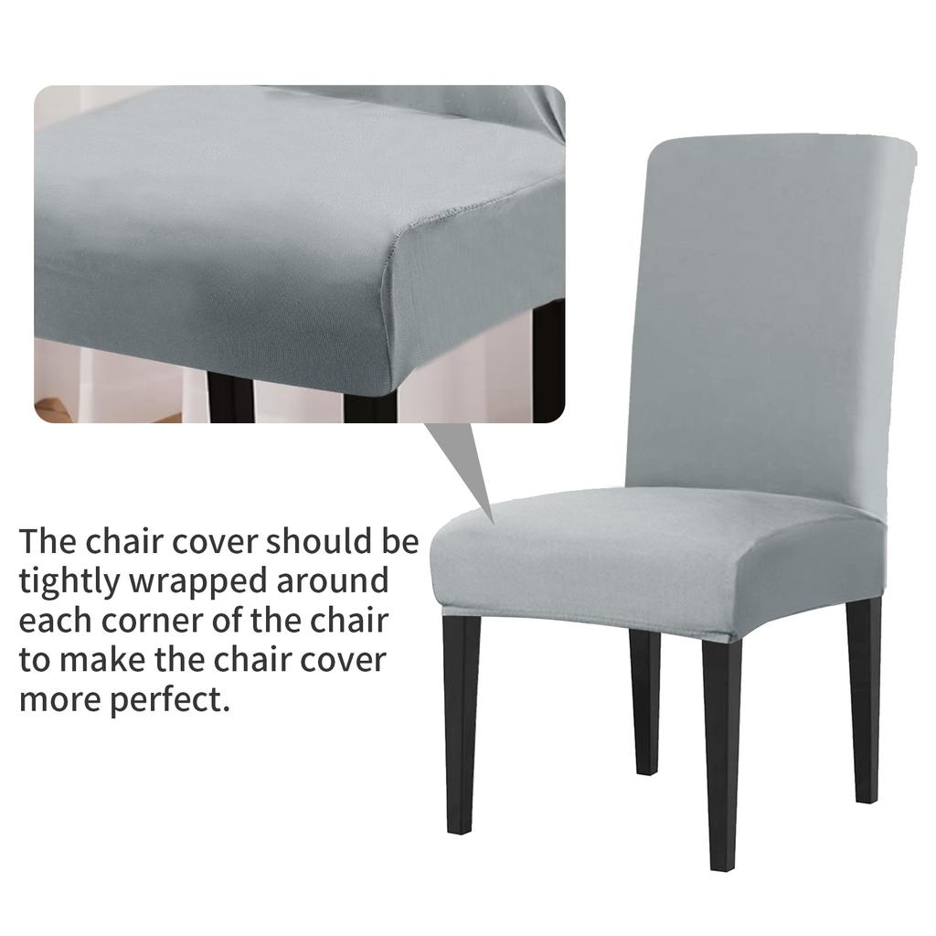 Набор из 4 эластичных чехлов для стульев, чехлов для столовой, эластичных, съемных, для защиты сидений, для мебели, для офиса, домашнего декора