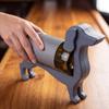 Creative Dachshund Dog Shaped Wine Bottle Holder Stand Decorative Resin Sculpture for Home Bar Kitchen Display