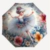 1PC flower ballerina Umbrella-8-Rib Reinforced, Automatic Open, Lightweight & Durable, Cute Fashion Accessory for Outdoor-A1234