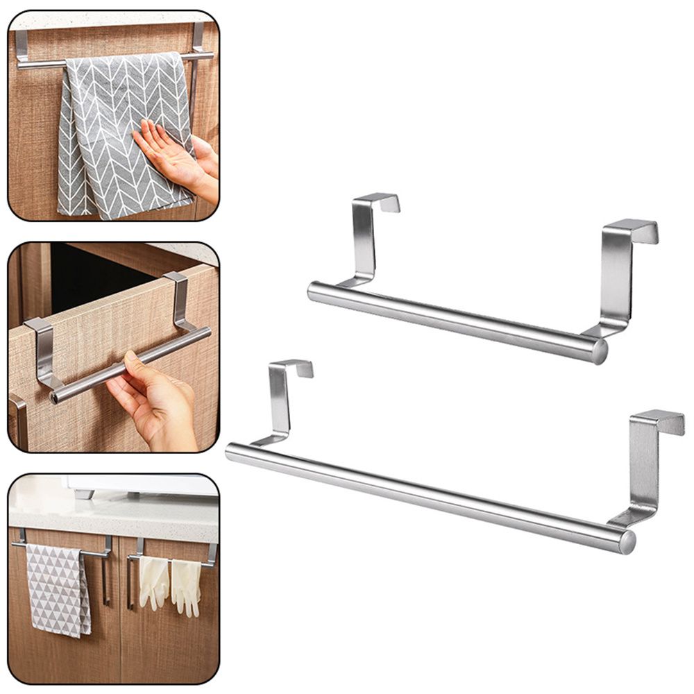 Extendable Storage Shelf Storage Rack Door Hook Cabinets Stainless Steel Towels Holder