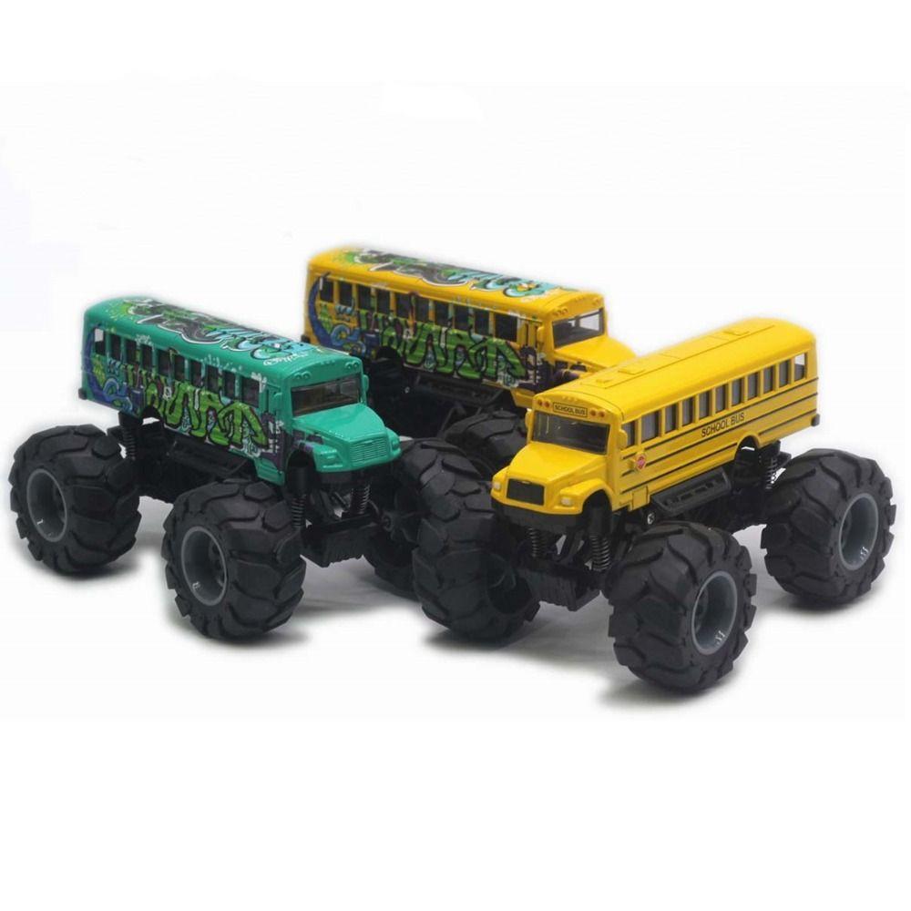 Имитация игрушечной машины с оттяжкой 1:43 масштаба школьный автобус транспорт игрушки школьный автобус модель детская игрушка