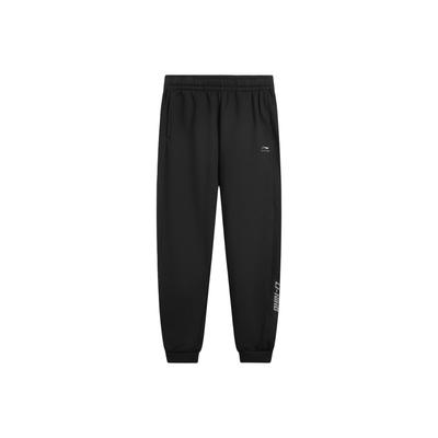 Спортивные трикотажные брюки средней посадки с вышивкой логотипа серии Li Ning Sports Lifestyle для мужчин AKLV869-2
