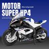 1/12 Модель мотоцикла BMW HP4 Металлическая литая модель локомотива Симуляция Свет Коллекция Украшение Подарок для мальчика