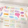 Alphabet Sticker Roll Transparent Die-Cut Pet Sticker Tape Pre-Cut Word Stickers Fun Scrapbooking Sticker Tape For Diary Planner