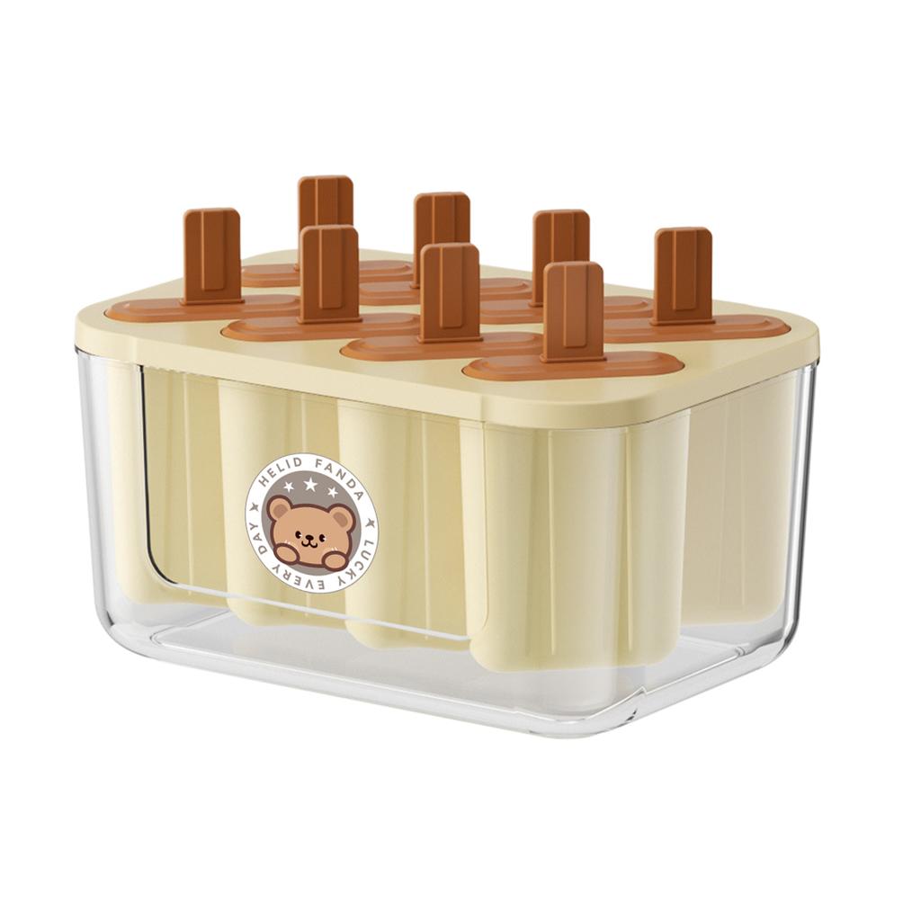 8 Hole Ice Popsicle Mould For Kids Homemade Ice Cream Mold Food Grade Ice-lolly Mold Kitchen Frozen Ice Popsicle Maker