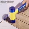 25/35/45mm Rubber Hammer Double Head Multifunctional Double Face Soft Touch Hammer Black Plastic Coated Grip DIY Hand Tool