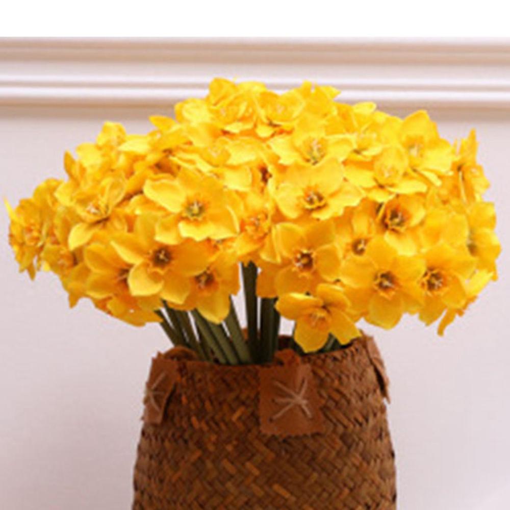 Wedding Home Decoration Living Room Wreath Narcissus Fake Flowers Daffodil Artificial Plant