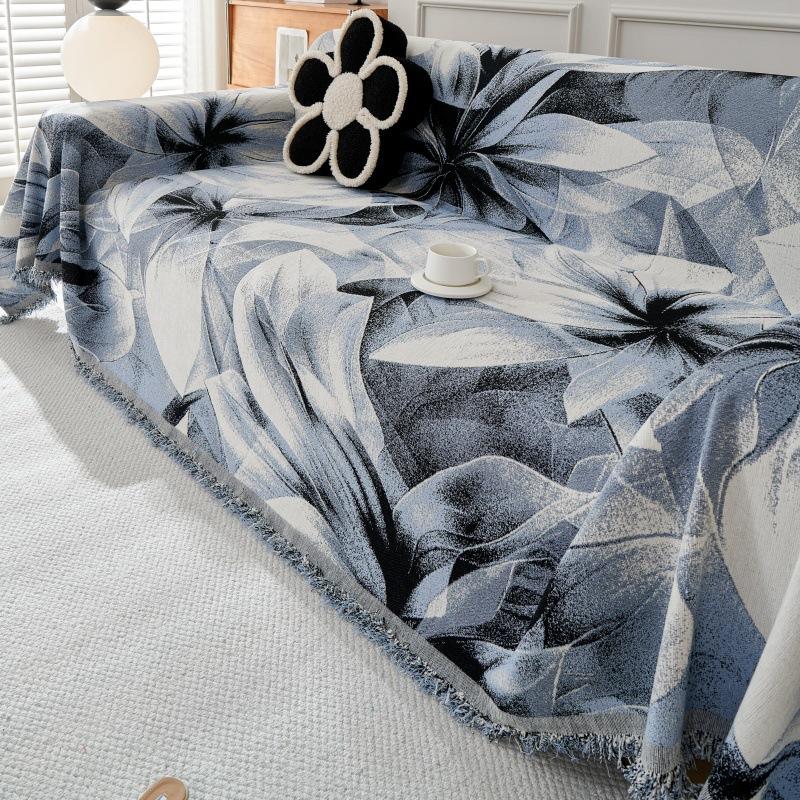 Thicken Chenille Sofa Cover Sofa Blanket Simple Geometrical Cushion Ins Wind Sand Hair Towel Fashion Lunch Blanket Sofa Towel
