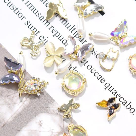 Nail Decoration Shiny Long Lasting Portable Functional Art Butterfly Rhinestone for Women