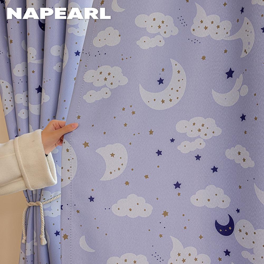 1 шт. NAPEARL 70-80% затемнение принт ночной небо узор короткие шторы для спальни гостиная домашний декор