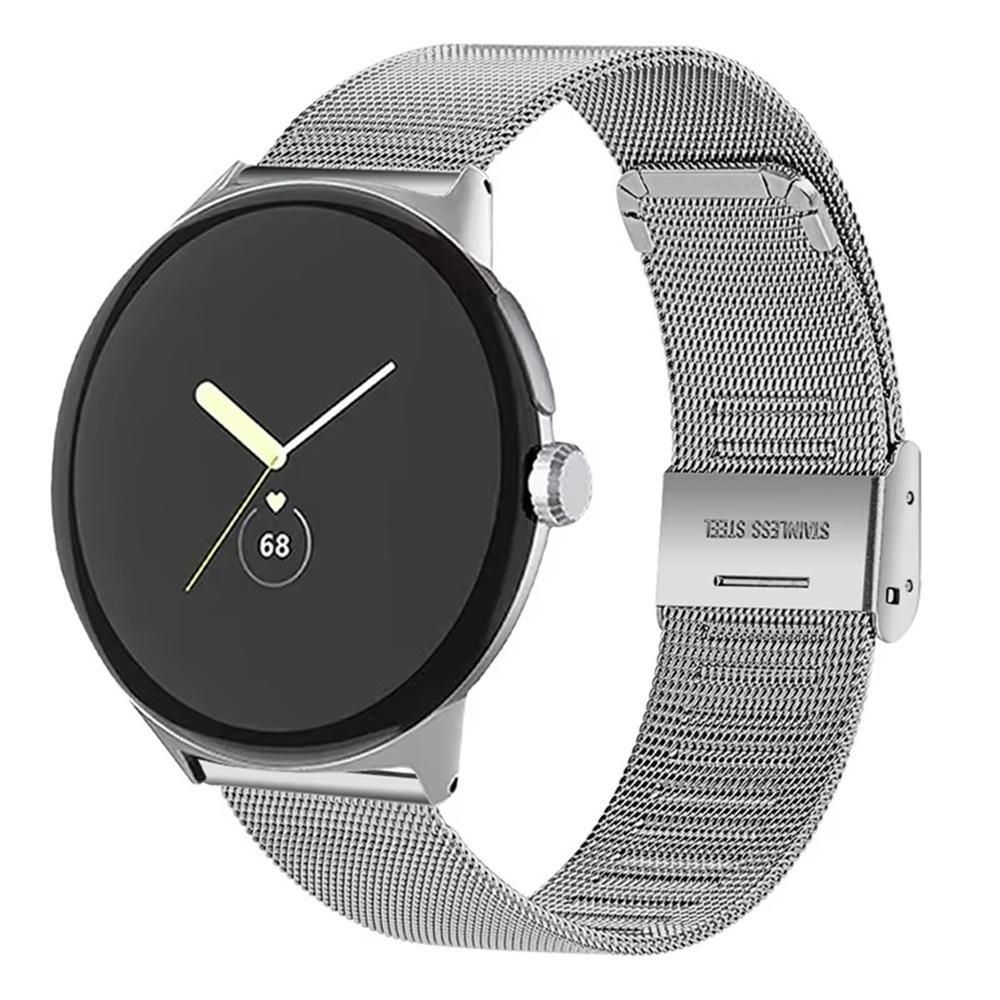 For Google Pixel Watch 3 41mm/Watch 2/Watch Milanese Loop Band Stainless Steel Adjustable Wrist Strap with Clasp