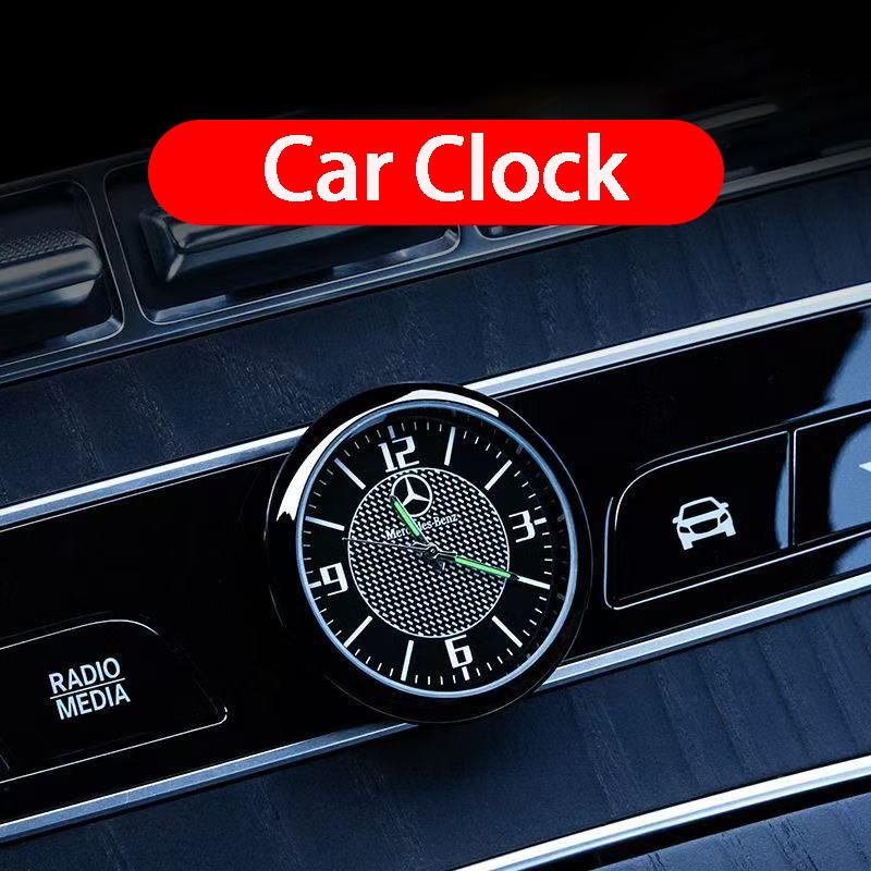 LJX1 Car Decoration Quartz Luminous Clock Watch For Mercedes benz AMG GLA CLA GLC GLE GLB GLK CLS A B C E S Class E300 C200 C260 C180