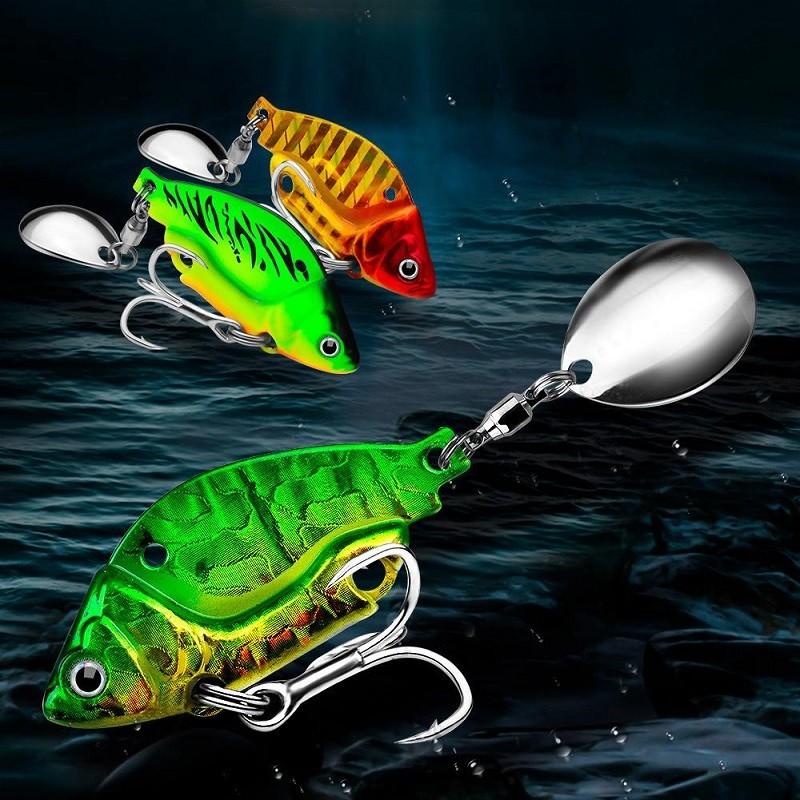 Приманка-приманка, вращающаяся на большие расстояния с блестками VIB, металлическая медная бионическая приманка с микровстряхивающим покрытием, деформированная приманка для окуня Luya