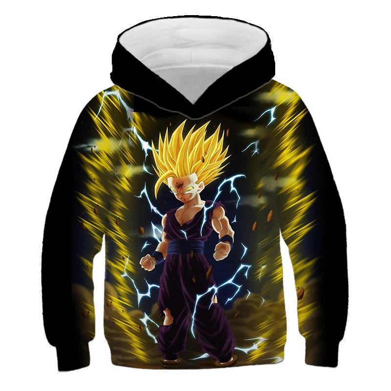 Модная Толстовка Dragon Ball Z Для Мужчин Мальчиков футболка3D Печать Свитшот Свободный Длинный Рукав Весна Осень Гоку Вегета Пуловер