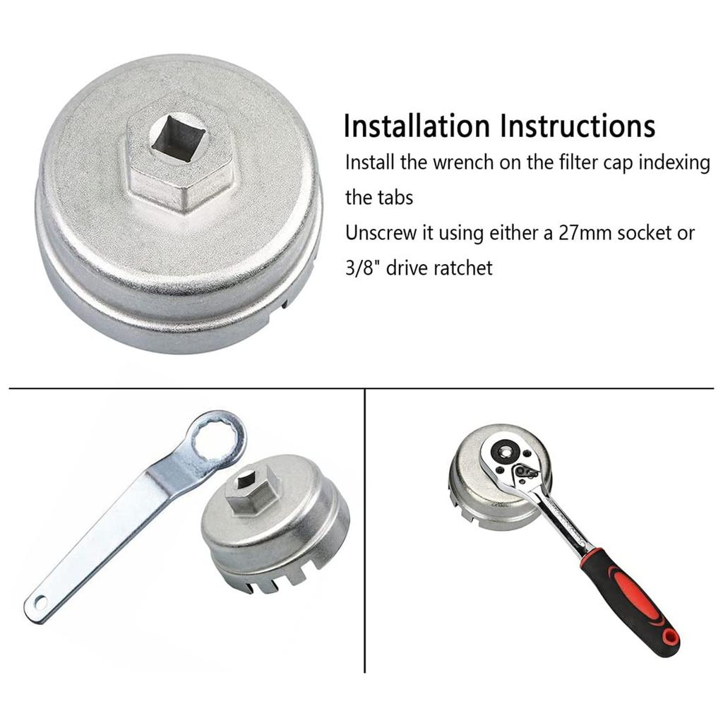 DILOANNA Filter Wrench Filter Cap Removal Tool 14 Flute for Toyota Lexus